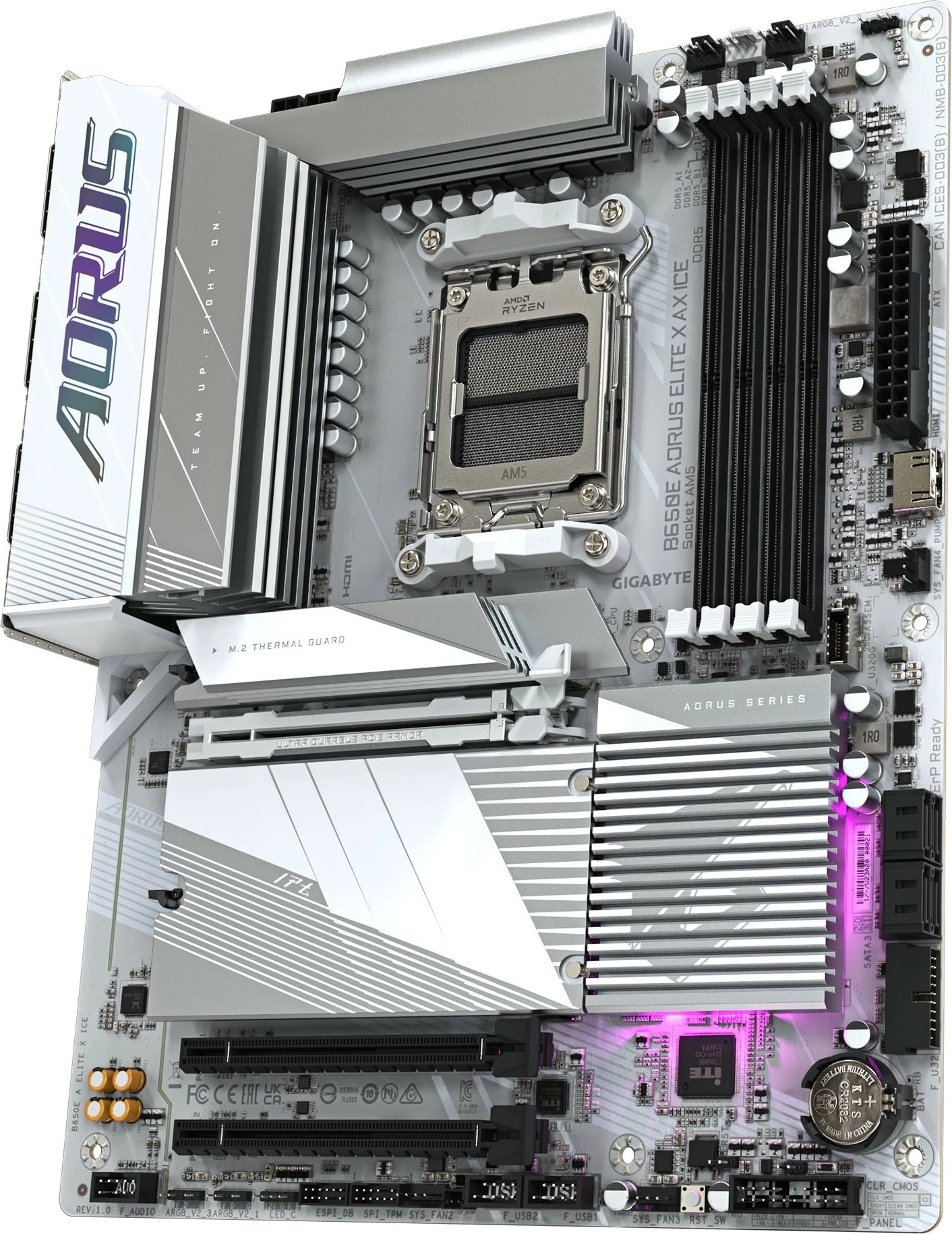 Pllakë amë Gigabyte B650E AORUS ELITE X ICE, Socket AM5, DDR5, e bardhë