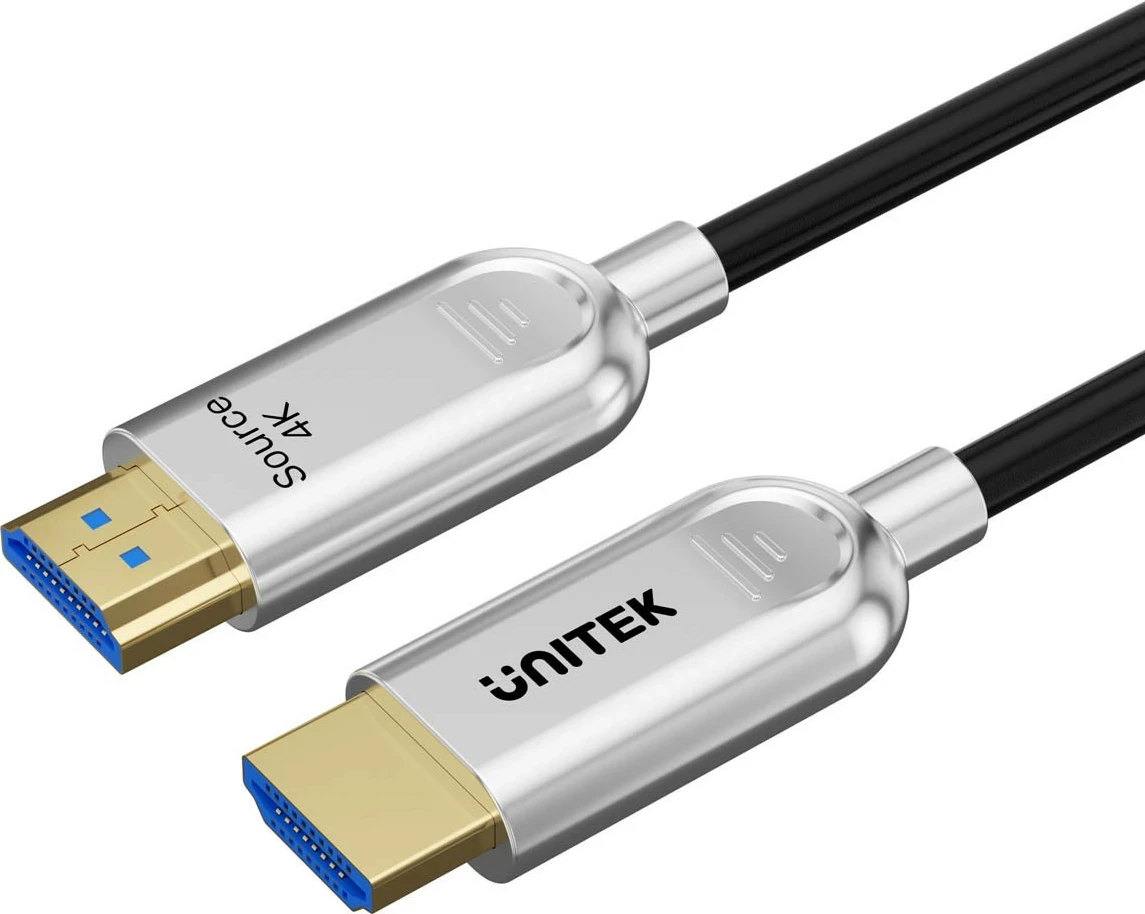 Kabëll HDMI optik Unitek 2.0 AOC 4K 60Hz 30m silver-black