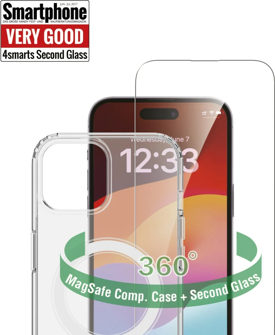 Mbështjellës 4smarts 540603, Apple, iPhone 15, 15.5 cm (6.1"), Transparent