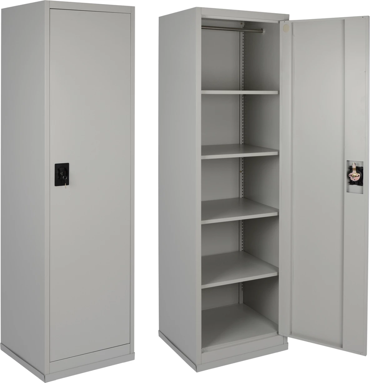 Dollap metalik me një derë, me kyç, OVIEDO FH5117.11, gri, 50x45x185H cm