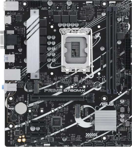 Pllakë amë ASUS PRIME B760M-K, Intel, LGA 1700, DDR5, 96 GB