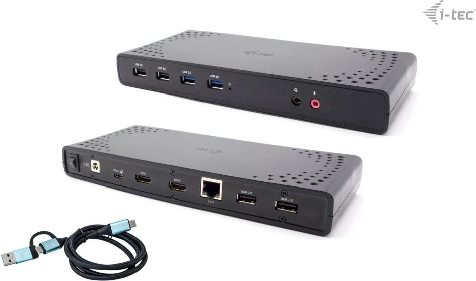Docking station i-tec USB 3.0/USB-C/Thunderbolt, Dual Display, Power Delivery 100W, i zi