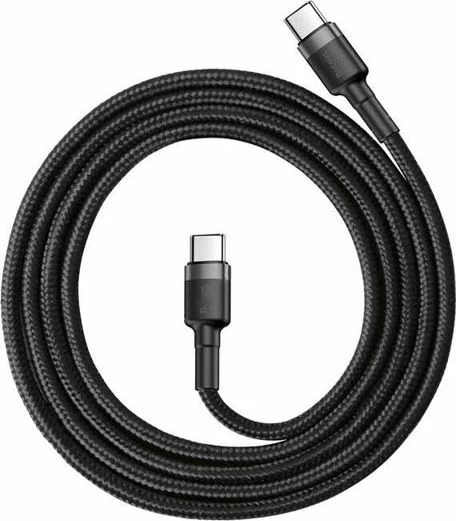 Kabllo USB-C në USB-C Baseus Cafule CATKLF-GG1 1 m Quick Charge 3.0/PD E zezë
