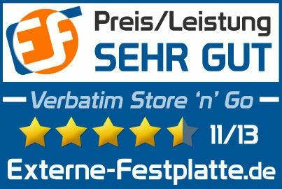 Hard disk i jashtëm Verbatim Store 'n' Go 1TB USB 3.0 2.5" 53071, argjendtë