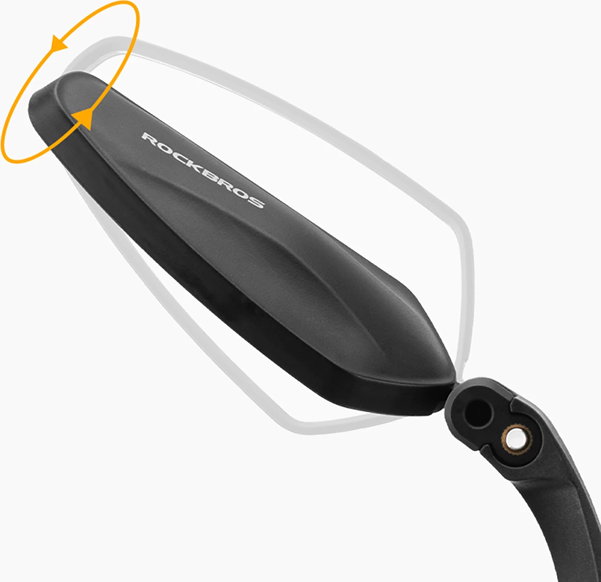 Pasqyrë biçiklete Rockbros 26210001004, për timon të djathtë, plastikë, e zezë