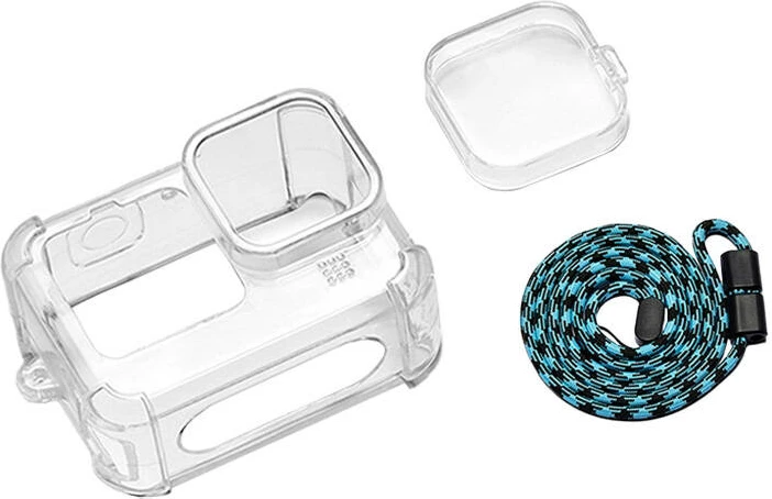 Mbështjellës Puluz PU932T për GoPro Hero 9/10/11 me kapak lente dhe rrip qafe, Transparent