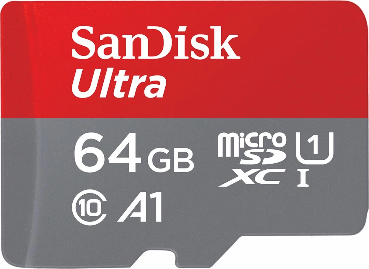 Kartë memorie SanDisk Ultra microSDXC 64GB me adapter, 140MB/s