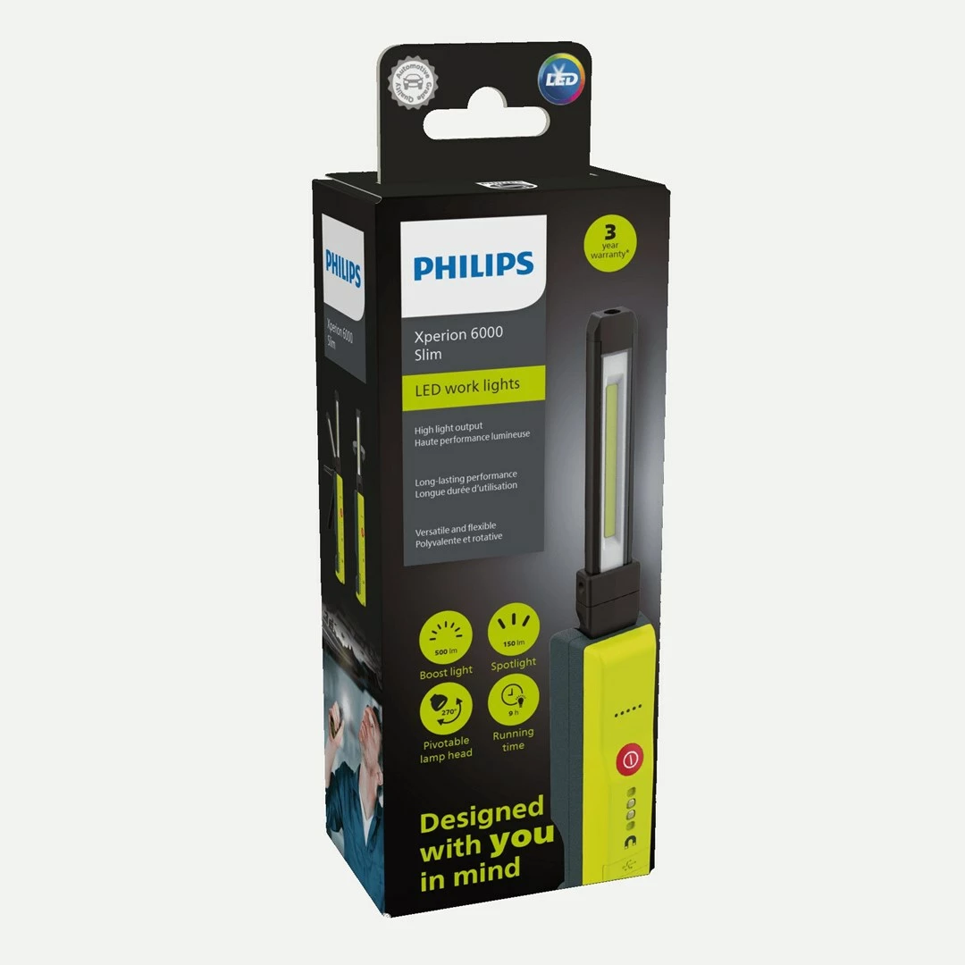 Dritë pune Philips Xperion 6000 X60SLIMX1, LED, 2600 mAh