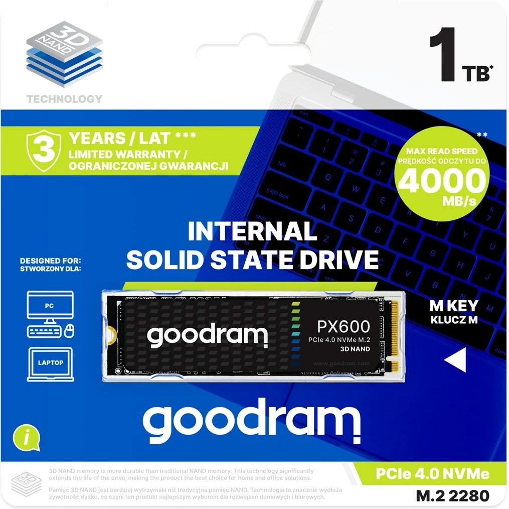 Disk SSD Goodram, M.2/PCI Express 4.0, 3D NAND NVMe, 2TB