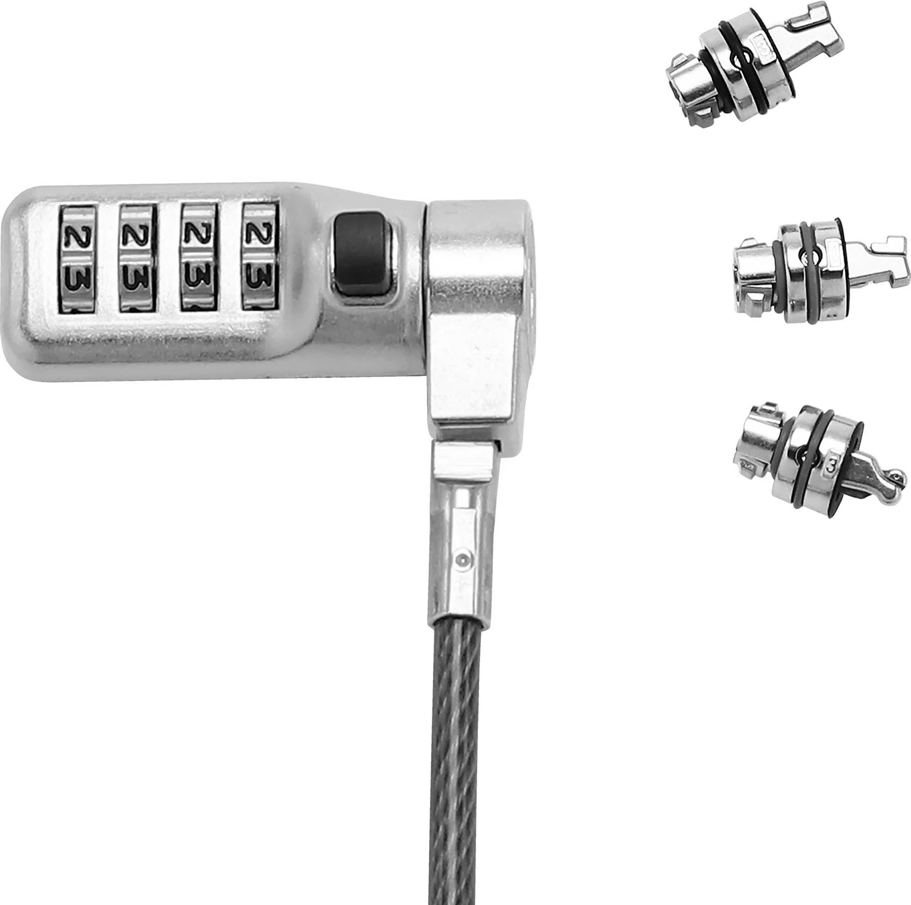 Kabllo sigurie DICOTA Univ.Sec.Cable Lock, 3 koka të ndërrueshme, kombinim