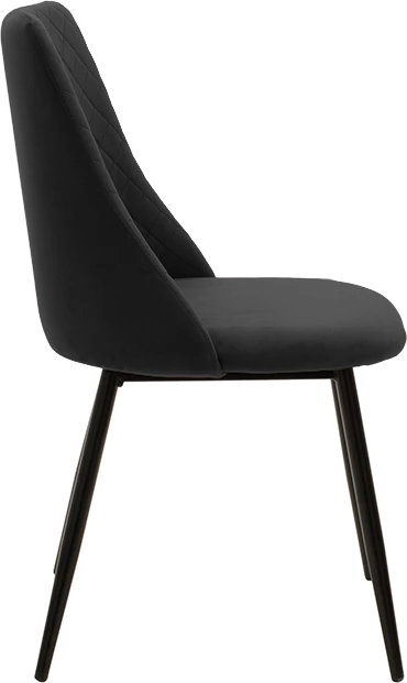 Karrige Giselle, kadife e zezë, këmbë të zeza