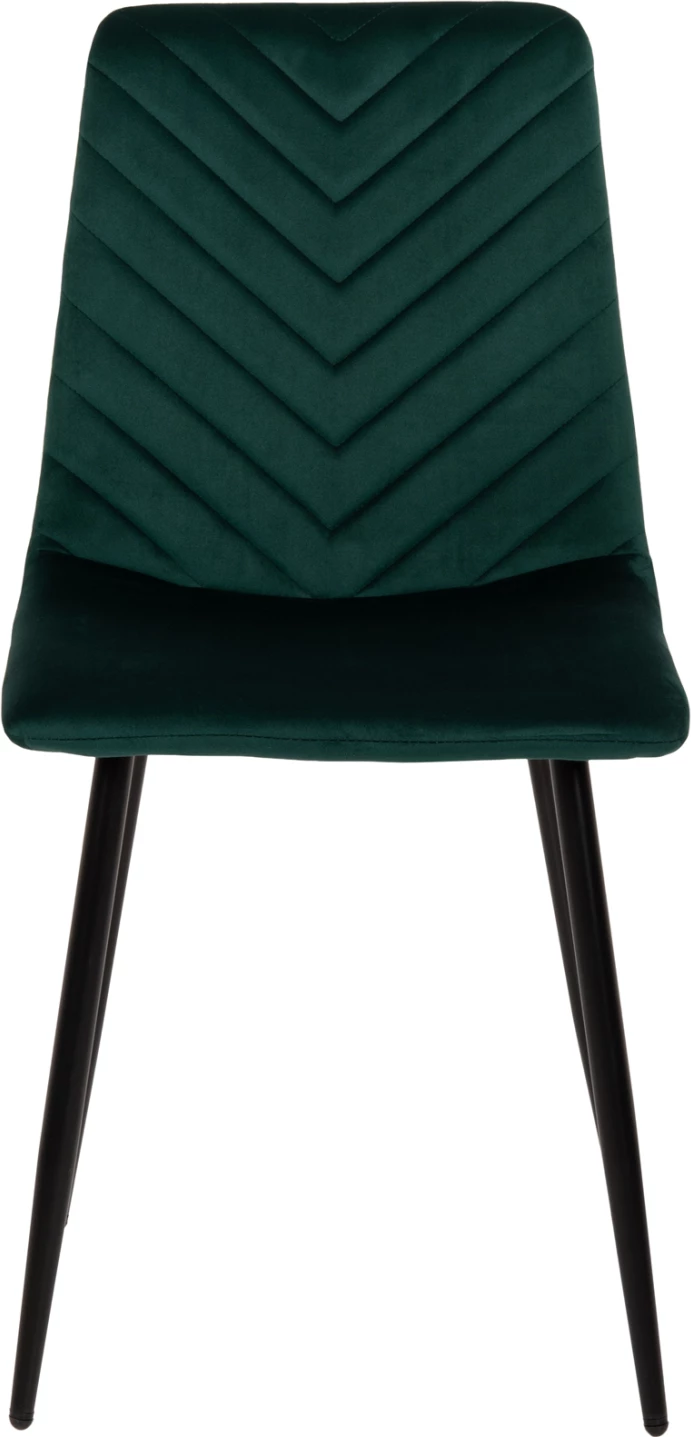 Karrige ngrënieje LATRELL, jeshile cypress, këmbë metalike të zeza, 43x54x88H cm., set prej 4 copë