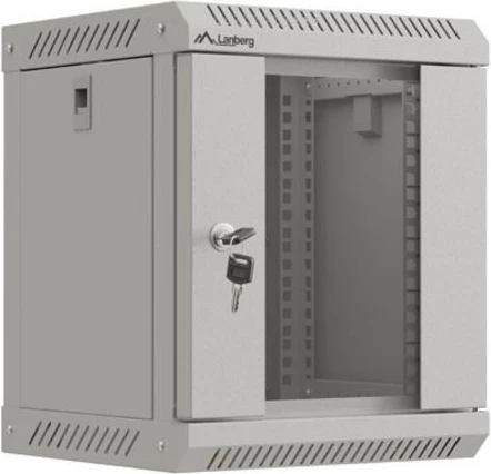 Kasë rrjeti Lanberg WF11-3306-10S, 6U, 10", xham, gri, montim në mur