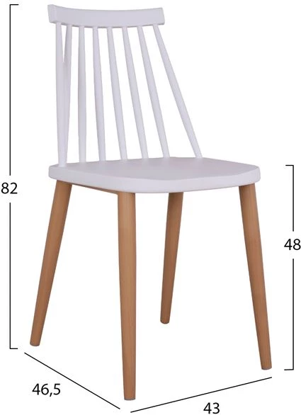 Set 5 pjesë Sipërfaqe Tavoline Sonama & Karrige Vanessa ngjyrë bardhë me këmbë metalike FH11024.01 120x70x76.5 cm