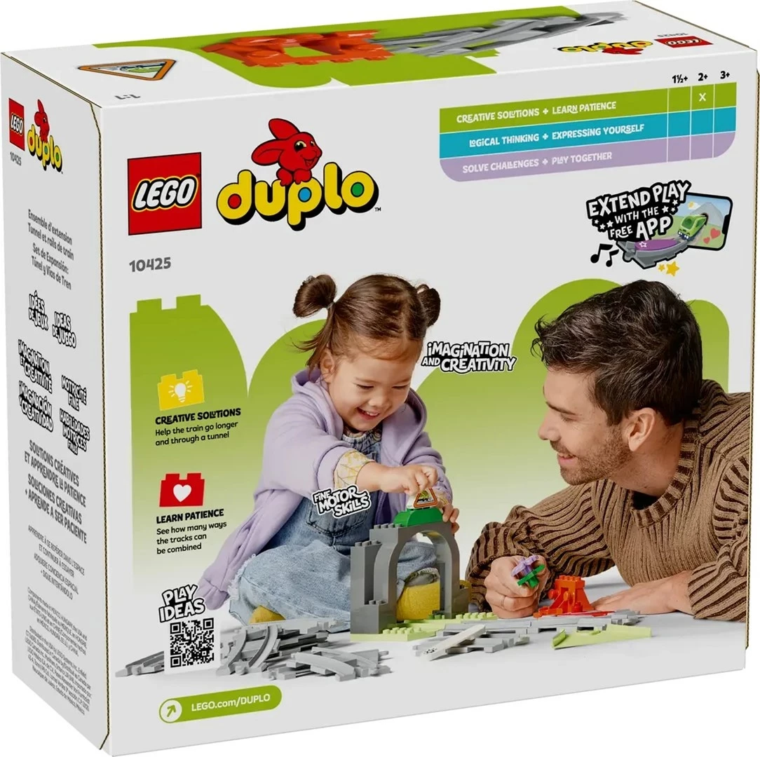 Set hekurudhor LEGO DUPLO 10425 Tunel dhe Shina, 20 pjesë