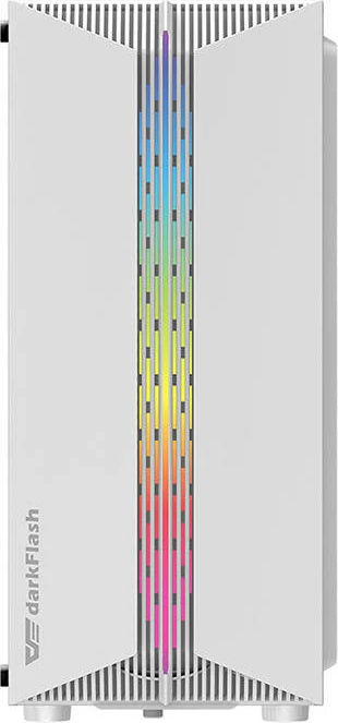 Kasë Darkflash DK151, Middle Tower, 3 ventilatorë RGB, e bardhë