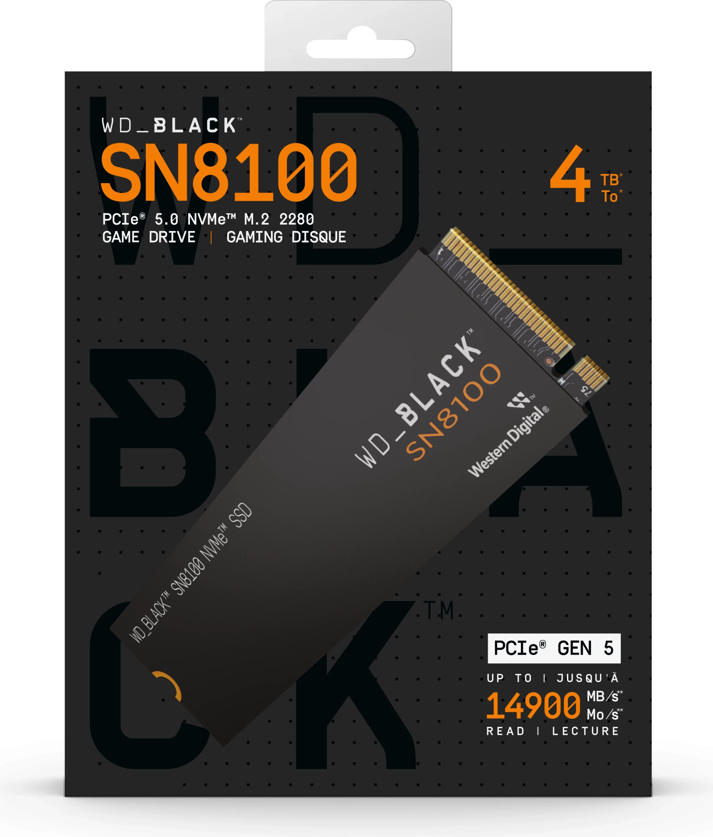 SSD M.2 Western Digital WD Black SN8100 4TB, PCIe 5.0, NVMe, i zi