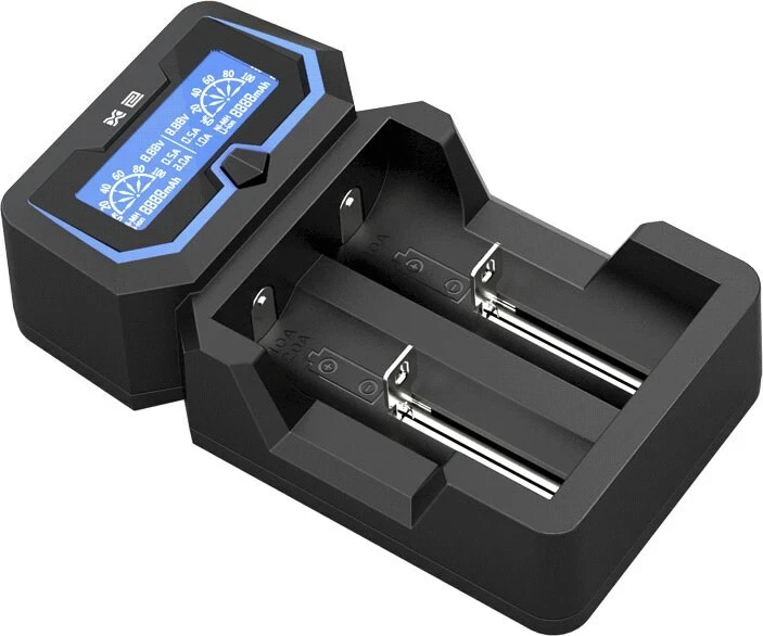 Karikues baterish XTAR X2, për Li-ion 18650, i zi