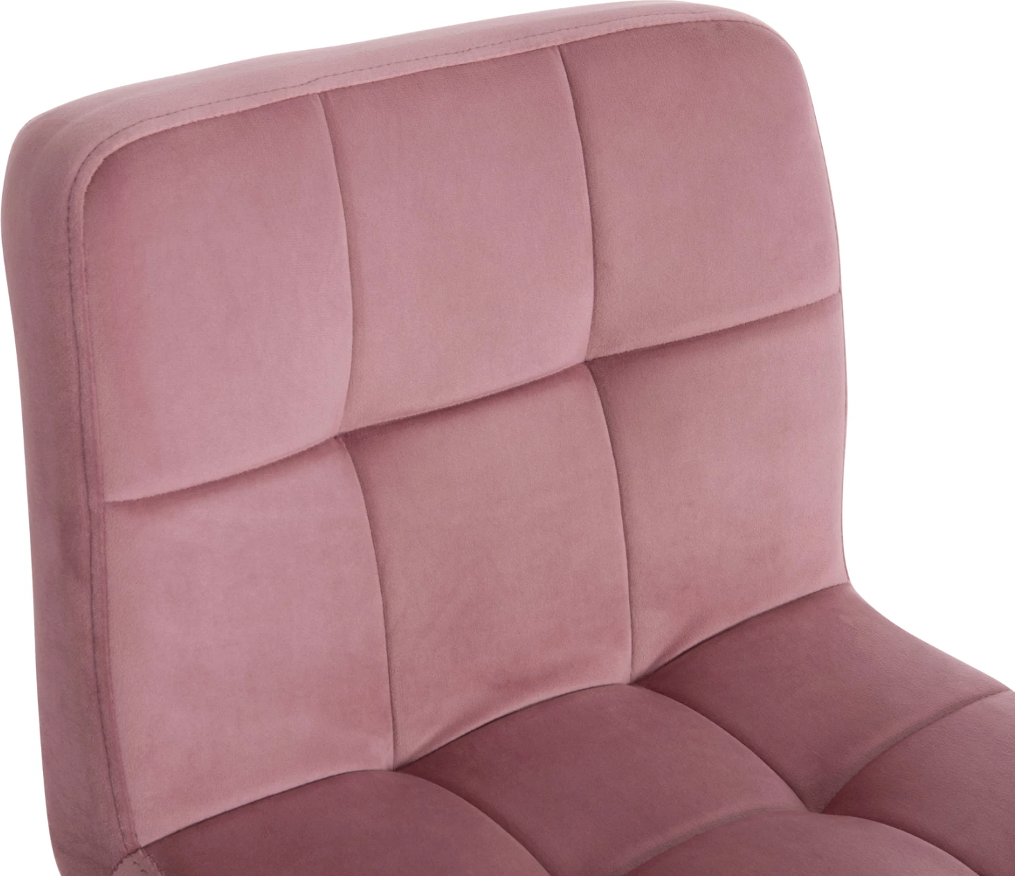 Karrige për bar rrotulluese DIANA, kadife rozë e zbehtë, metal i zi mat, FH202.42, 44x52x109cm, set prej 2 copësh