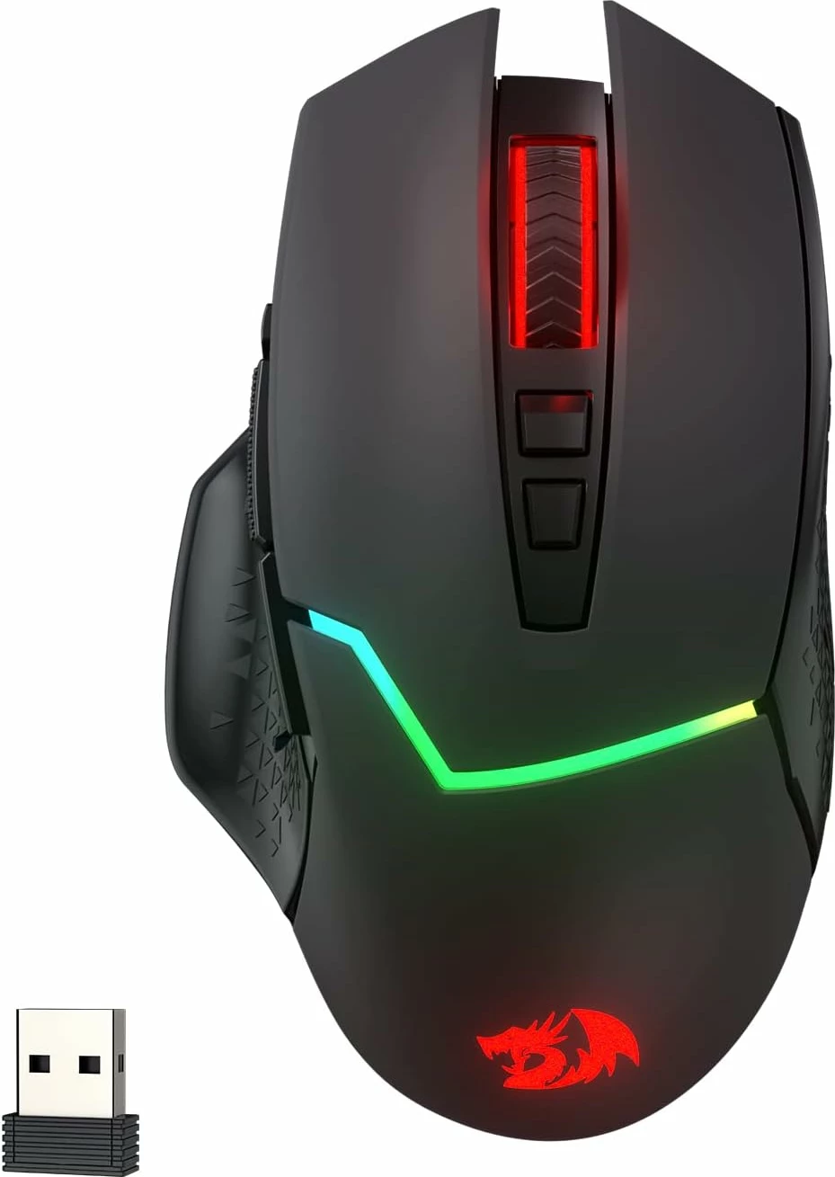 Maus wireless gaming Redragon Mirage M690-PRO 8000 DPI, 8 butona, RGB, i zi