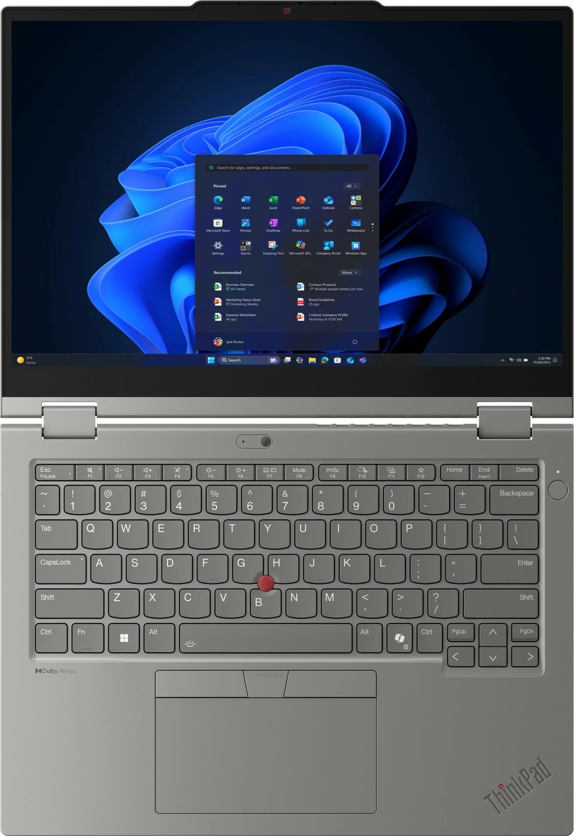 Kompjuter Lenovo ThinkPad L13 2in1 G6, Ultra5 225U, 16GB RAM, 512GB SSD, 13 inç, Touch, 4G, gri