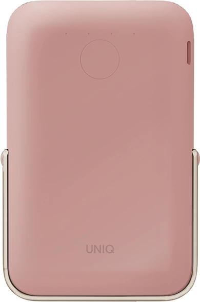 Powerbank UNIQ Hoveo 5000mAh, magnetik, USB-C, rozë