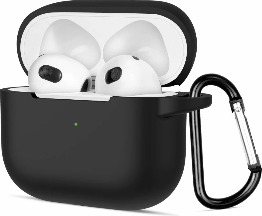 Mbështjellës Tech-Protect Icon Hook për AirPods Pro/Pro 2, i zi, me karabiner