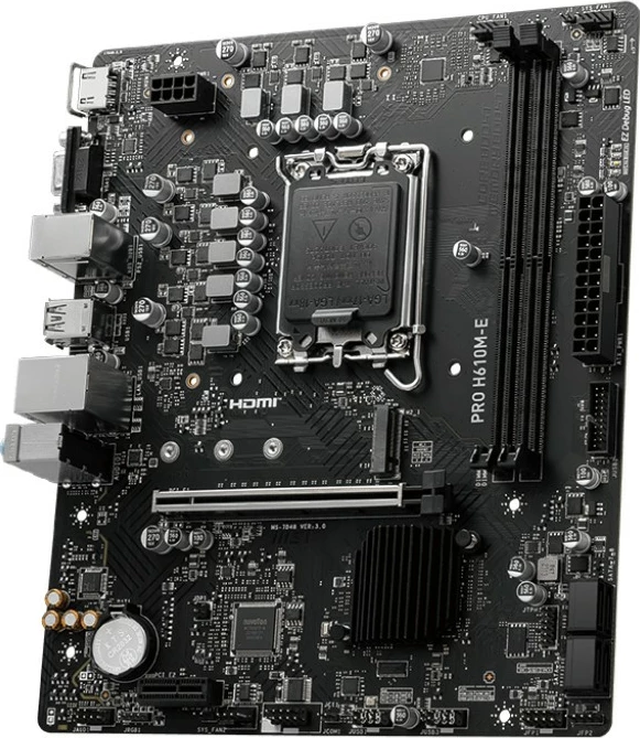 Pllakë amë MSI PRO H610M-E, Intel, LGA 1700, DDR5-SDRAM, 96 GB
