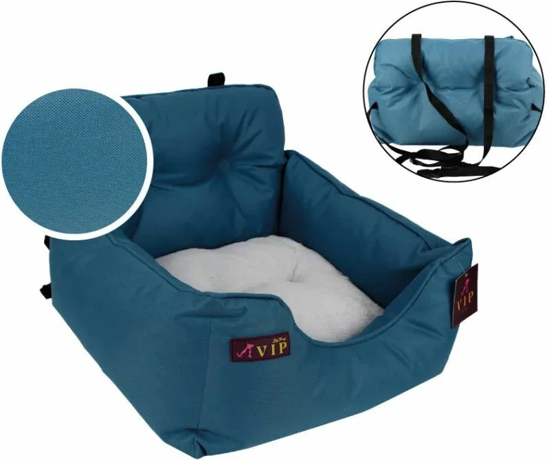 Krevet për kerr për qen Tramp VIP MAYA 53 × 50 × 35 cm, me rrip sigurie, blu