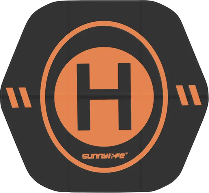 Mat uljeje droni Sunnylife TY-TJP08 55 cm gjashtëkëndësh dy-anësh PU me çantë, verdhë/portokalli