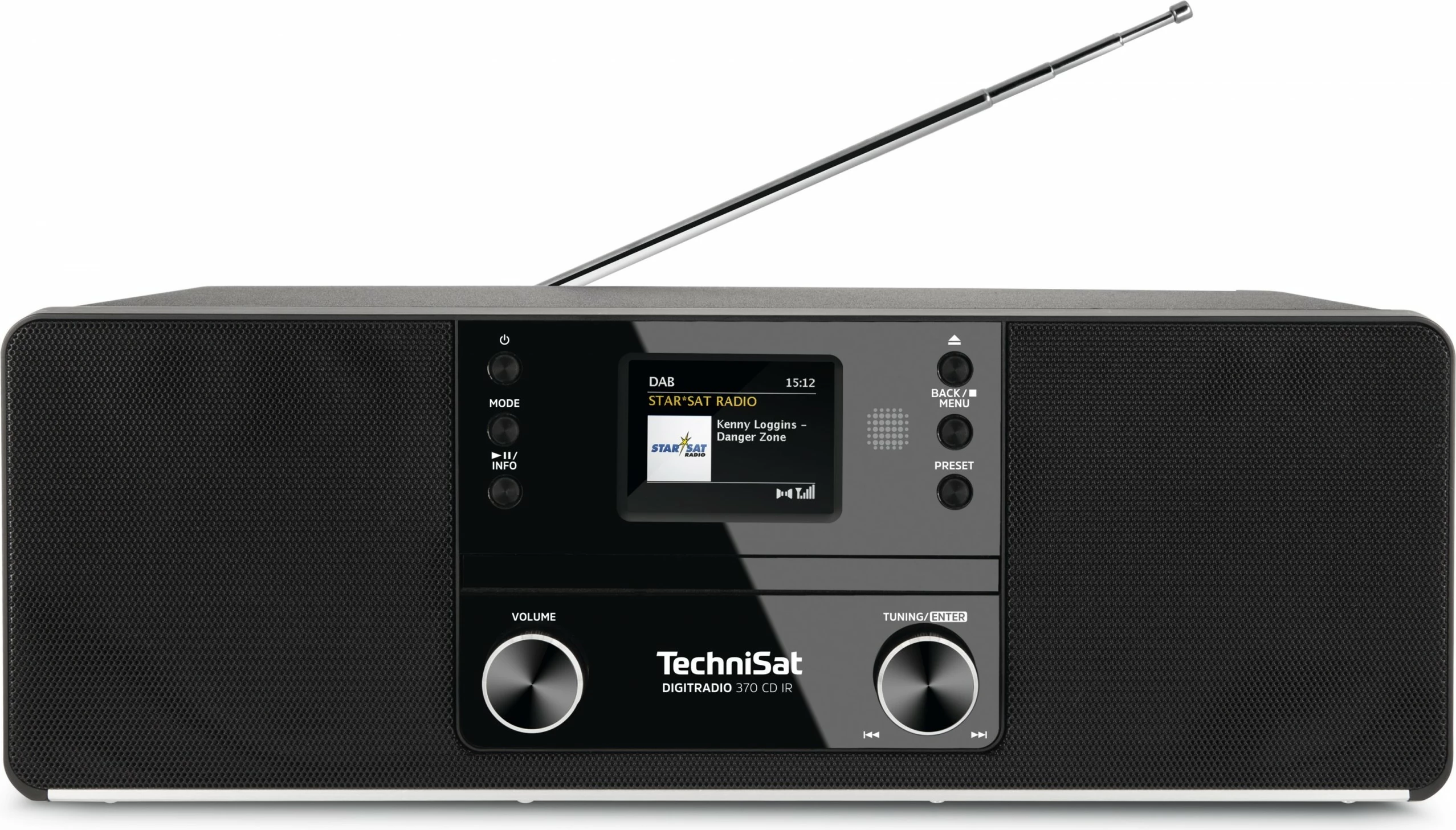 Radio TechniSat DigitRadio 370 CD IR, me CD, internet radio, e zezë