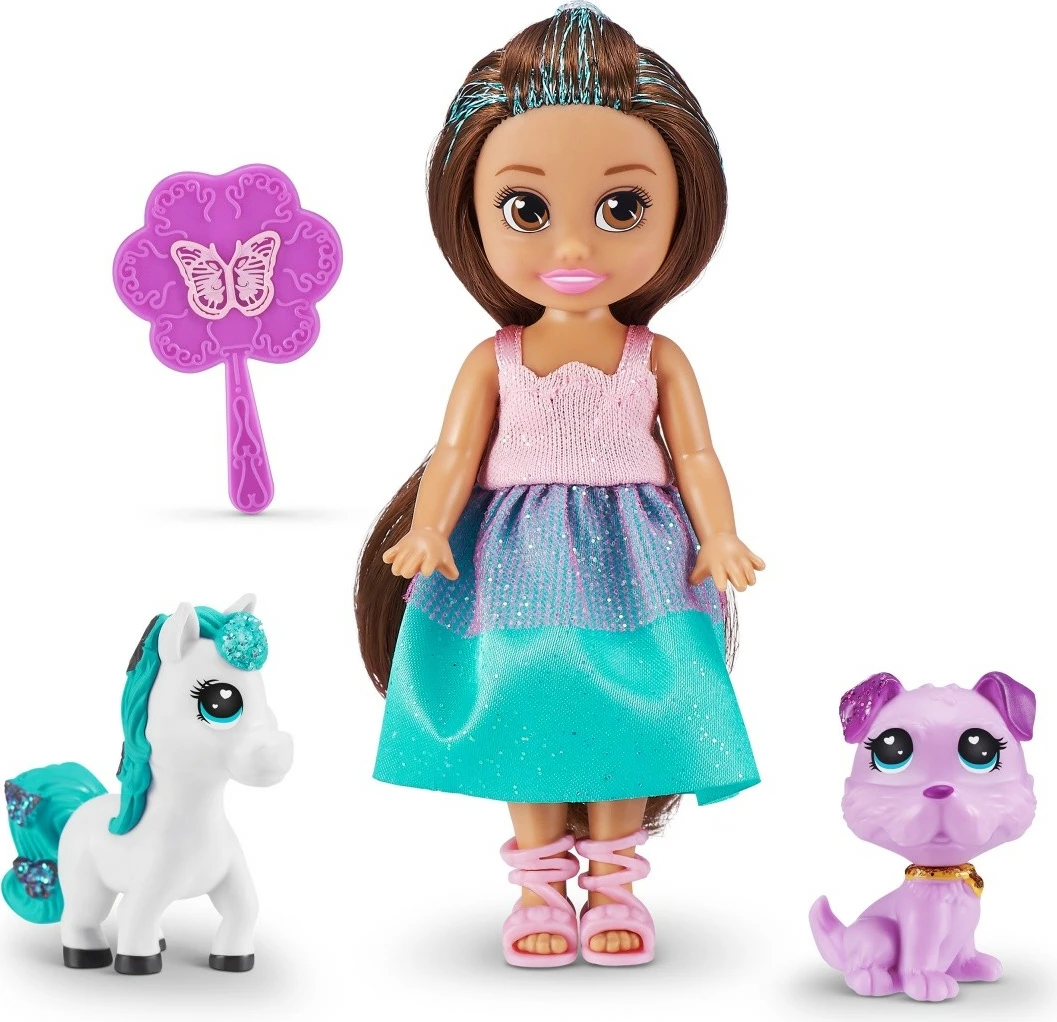 Kukull princeshë ZURU Sparkle Girlz 100522 me kafshë lodër, 12 cm