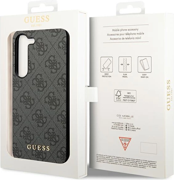 Mbështjellës Guess 4G Charms Collection për Samsung Galaxy A35, i zi