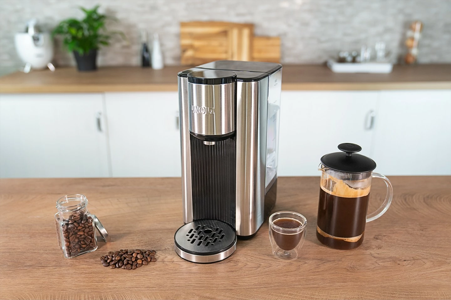 Ngrohës uji elektrik UNOLD 18615 Ava Express, 2200W, 6 temperatura, inox/zi