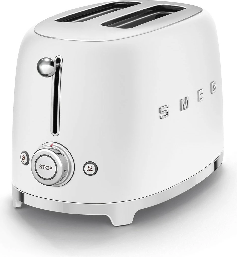 Tostues SMEG TSF01WHMEU, 2 feta, 950W, bardhë mat