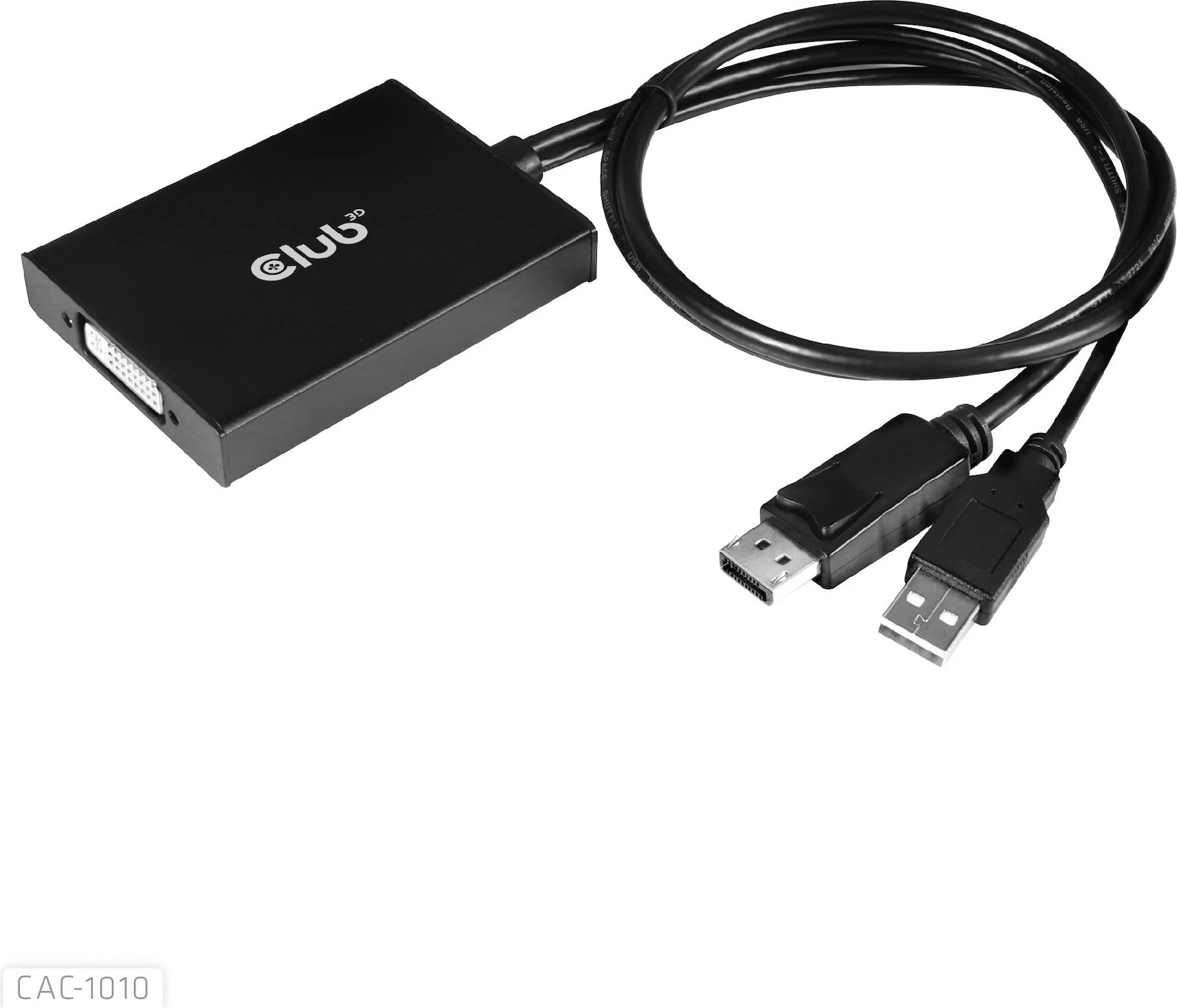 Adapter DisplayPort në DVI-D Dual Link Club3D CAC-1010, 0.6m, i zi/bardhë
