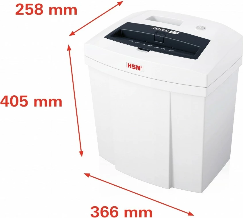 Shkatërrues dokumentesh HSM SECURIO C14, cross-cut 4x25mm, 20L, i bardhë
