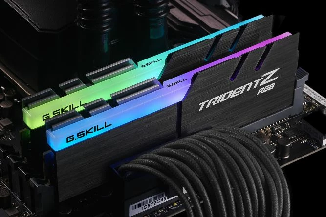 RAM Memorje G.Skill Trident Z RGB F4-3600C18D-16GTZRX, DDR4 16 GB (2x8GB) 3600MHz CL18, e zezë, set 2 copë