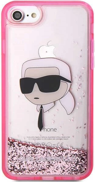 Mbështjellës Karl Lagerfeld KLHCI8LNKHCP për iPhone 7/8/SE 2020/2022, hardcase, rozë