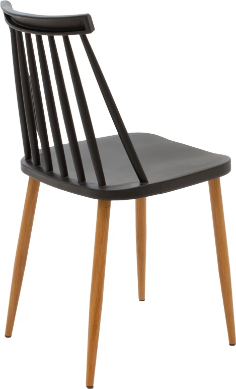 Set tavoline me karrige, Aurora-Cuba, MDF, ngjyrë e zezë-sonoma, 120x70x76cm, 5 pjesë