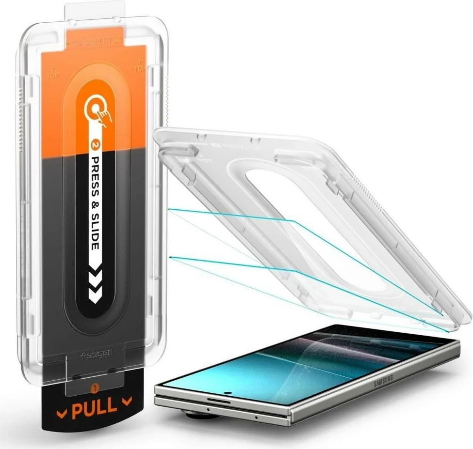 Mbrojtës xhami Spigen Glas.TR EZ Fit Pro për Samsung Galaxy Z Fold 7, transparent, 2 copë
