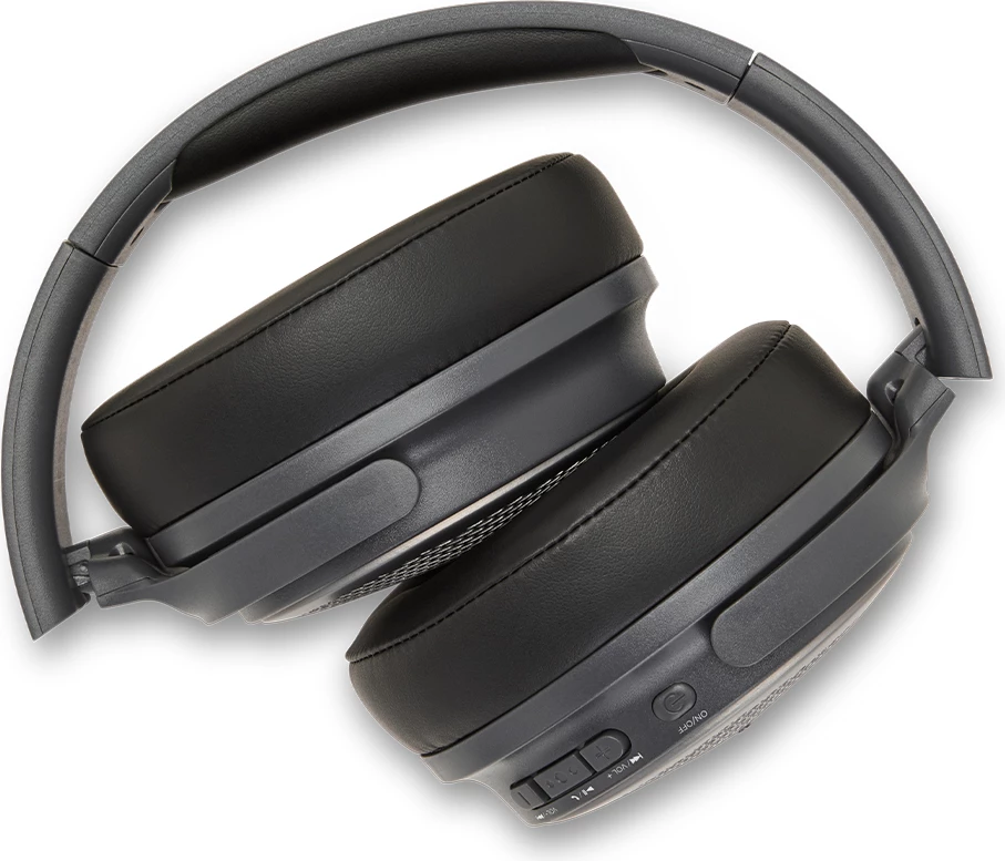 Kufje Aiwa HST-250BT/TN, Bluetooth 5.0, over-ear, foldable, HyperBass, microSD, AUX, gri e errët