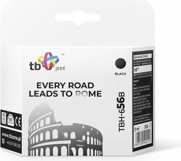 Toner TB Print TBH-656B për HP, 21 ml, i zi