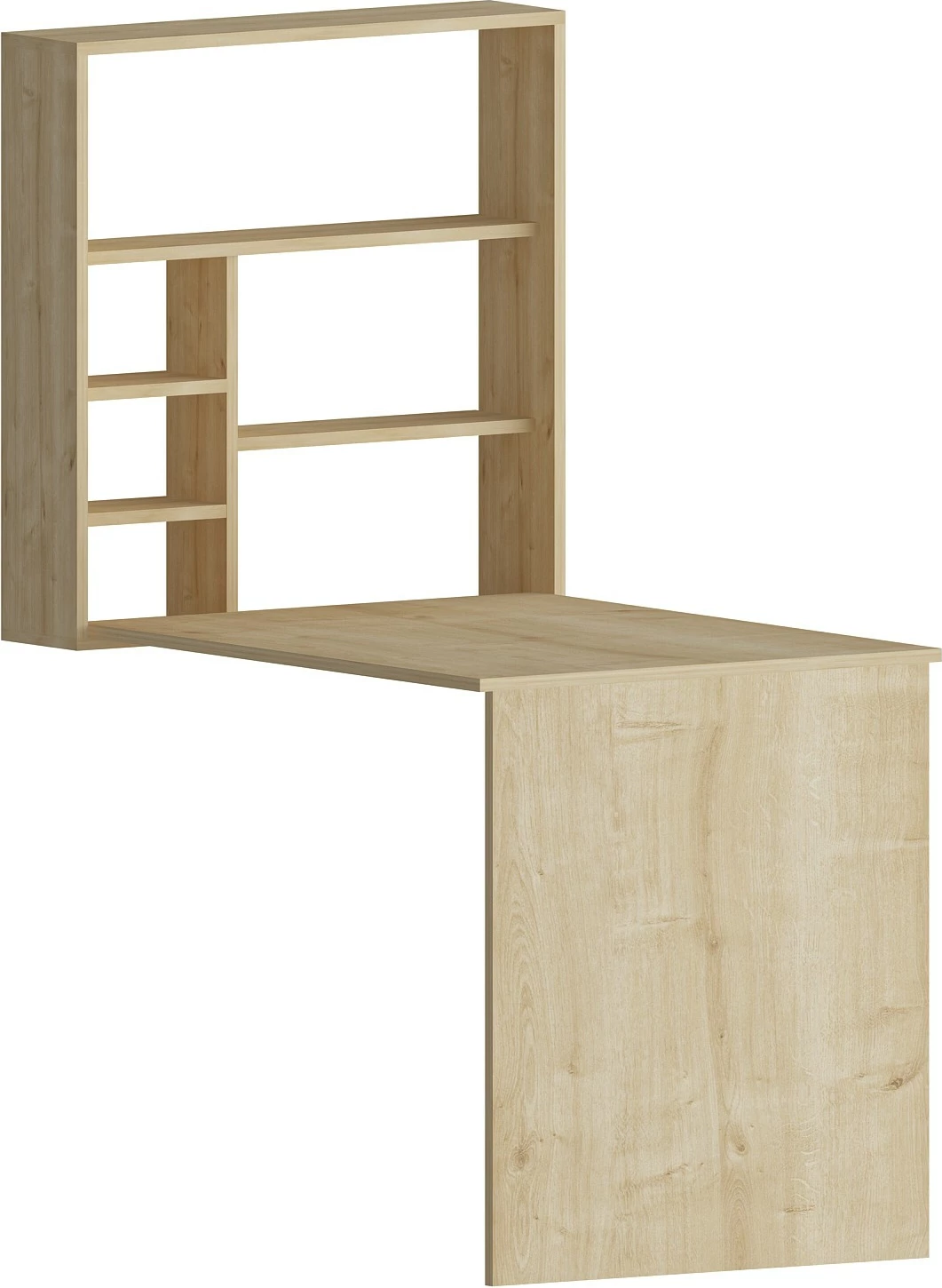 Tavolinë pune Hanah Home, ngjyrë lisi, me rafte