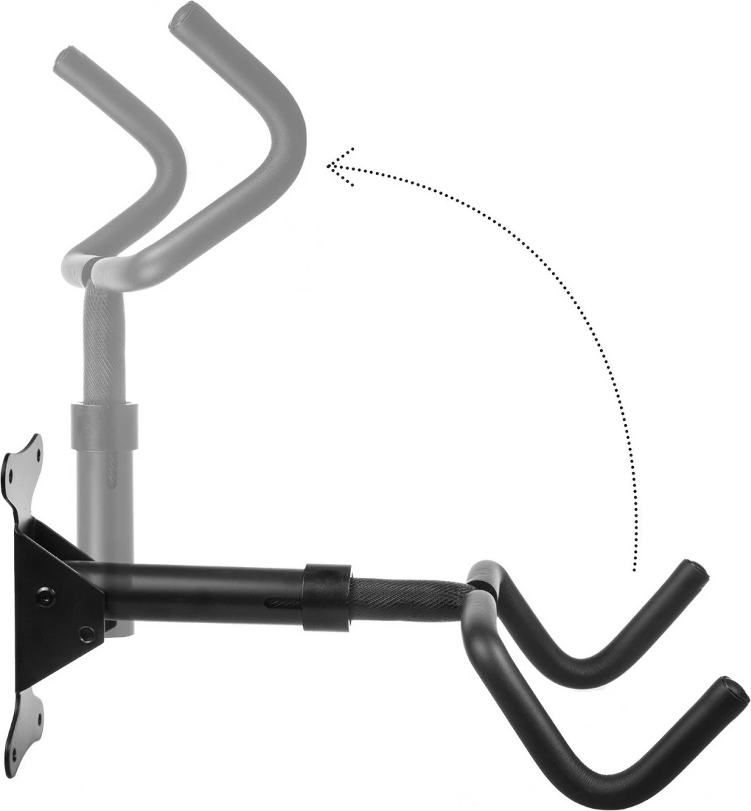 Mbajtëse muri për biçikletë Maclean MC-431, çelik, ngarkesë maksimale 30kg, e zezë