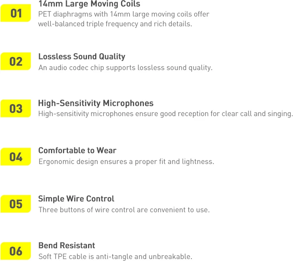 Kufje Baseus Encok H17 me kabllo, 3.5mm mini jack, të bardha