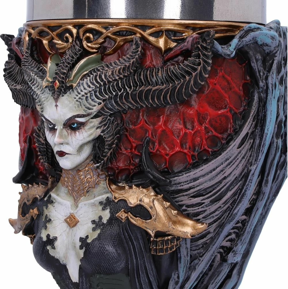 Helmë koleksionuese NEMESIS NOW Diablo IV Lilith, rrëshirë, e zezë dhe e kuqe
