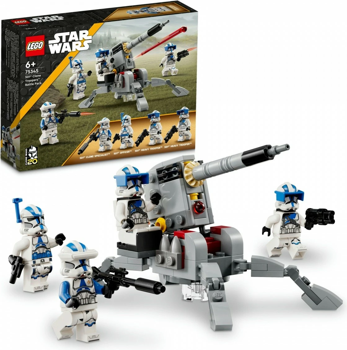 Set LEGO Star Wars 75345, Clone Troopers 501st Legion, 119 pjesë, plastikë