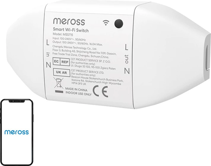 Switch i mençur Meross MSS715MA-UN, WiFi, Matter, i bardhë