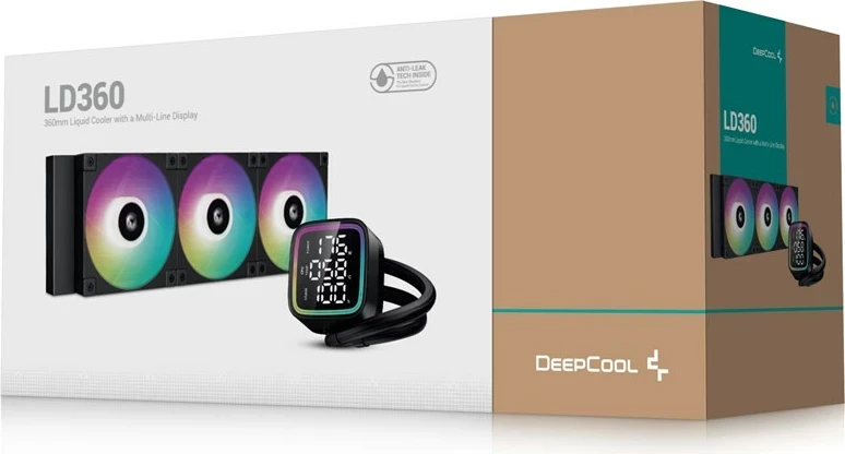 Ftohës i lëngshëm DEEPCOOL LD360, 12 cm, i zi